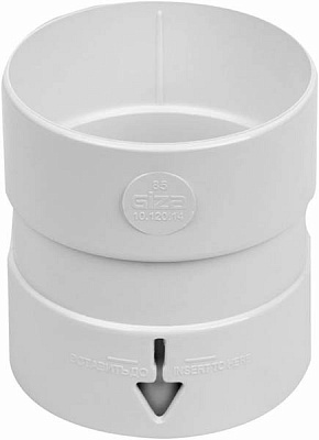 Муфта трубы Giza 85 мм белый 