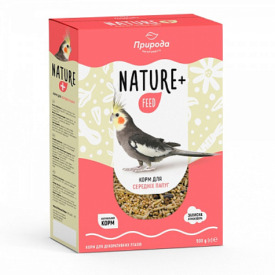 Корм Природа Nature + feed для середніх папуг 500 г