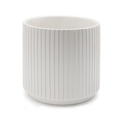 Кашпо керамическое MVM DH-FLOWERS-24 L WHITE 16 см Белый 