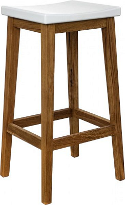 Табурет барный Скиф МП Амиго белый / дуб 