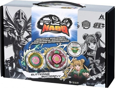 Дзиґа Auldey Infinity Nado Крек Glittering Butterfly-s Іскристий Метелик YW624703