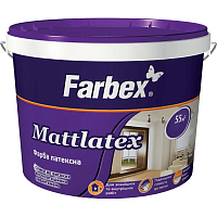 Фарба латексна водоемульсійна Farbex Mattlatex мат білий 7кг 