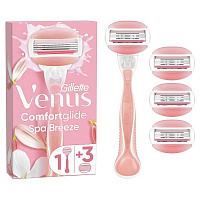 Станок для бритья Gillette Venus Comfortglide Spa Breeze + 4 сменных катриджа