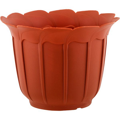 Горшок пластиковый Lamela Лаура круглый 5л терракот (473) 