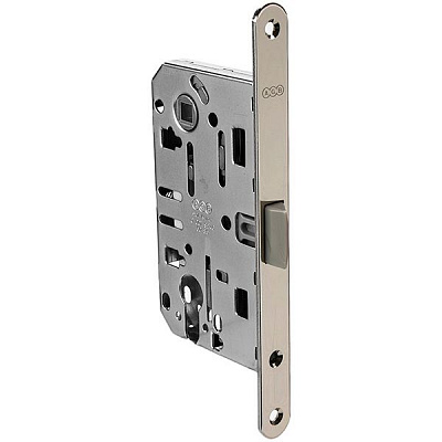 Дверний замок міжкімнатний AGB MEDIANA Evolution PZ85 нікель