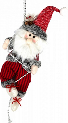 Декорация новогодняя Meizhou Huafu Trading Дед Мороз на шнурке 50,8 см 