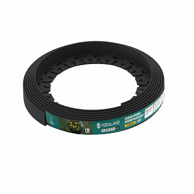 Бордюр газонний Vodaland NewFixLight Н4 чорний 6 м