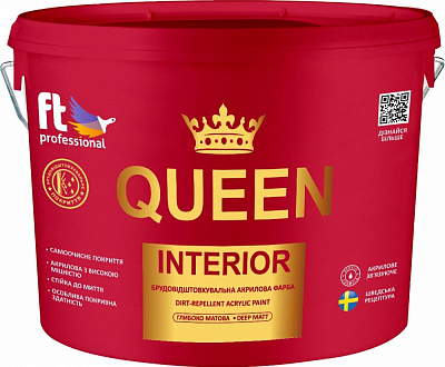 Фарба акрилова FT Professional QUEEN INTERIOR глибокий мат Base С 2,7л
