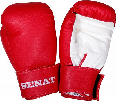 Боксерські рукавиці SENAT 8oz 1550-red/wht червоний із білим