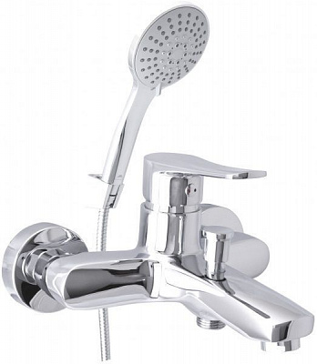 Змішувач для ванни Rubineta з лійкою та душовим шлангом Nica-10/K NI10K08