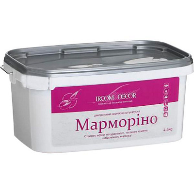 Декоративна штукатурка Марморіно Ircom Decor 4,5 кг білий