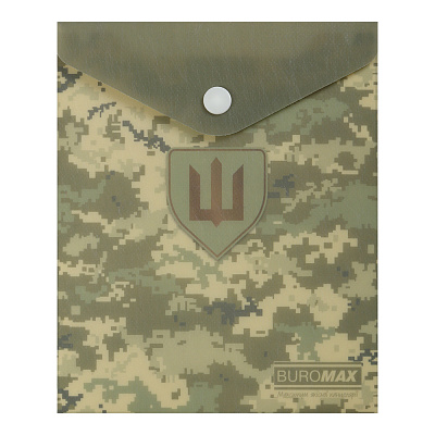 Папка-конверт MILITARY A6 непрозрачный матовый зеленый Buromax BM.3922-04