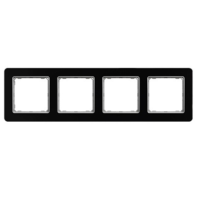 Рамка четырехместная Schneider Electric Sedna Elements универсальная черное стекло SDD361804