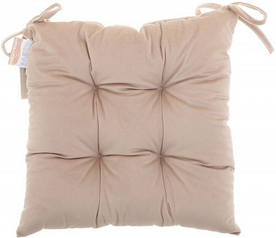 Подушка на стул Велюр beige 40х40 см La Nuit