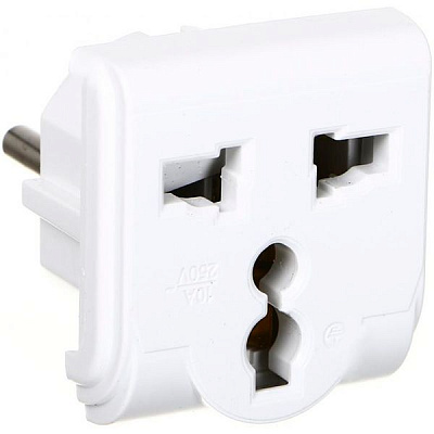 Адаптер UP! (Underprice) с заземлением 1 гн. белый YK-309-WH 