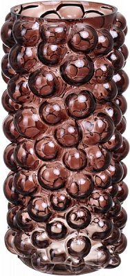 Ваза скляна Bubbles 30,5 см шоколадна