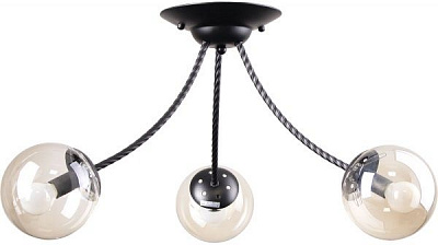 Світильник стельовий Accento lighting Oleander 3x40 Вт E14 чорний ALDW-MX68859-3