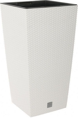 Горшок пластиковый Prosperplast Rato square 2 в 1 квадратный 91,5л белый (77952-449) 