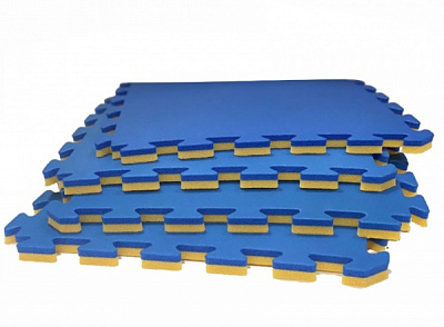 Коврик-пазл Lanor малыш желто-синий 50х50х2 см 8 шт.