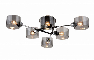 Люстра Sensio Luxaro 6x40 Вт E14 черный/хром LS-07699/6BС-40W