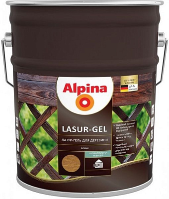 Лазурь Alpina Lasur-Gel тик шелковистый мат 10 л
