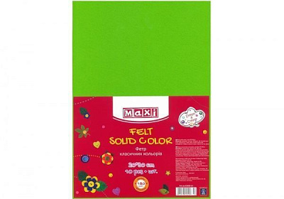 Фетр Maxi 1 шт. MX61622-13 2 мм 20х30 см салатовий
