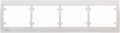 Рамка четырехместная Siemens IRIS горизонтальная белый G-S18004