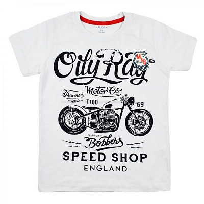 Футболка для хлопчика AKKU Oil Ray р.104 білий 9131