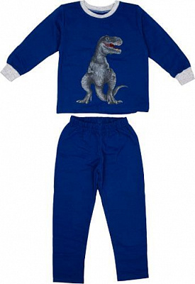 Пижама детская Фламинго р.140 синий 327-312 