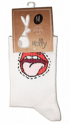 Носки Молли Губки №1 р. 23-25 белый 1 пар 