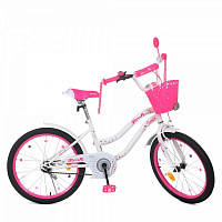 Велосипед дитячий PROF1 Star SKD75 білий із рожевим Y2094-1K 