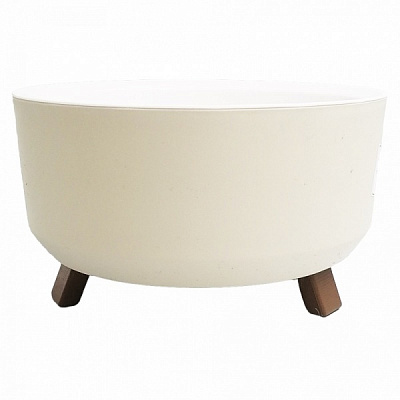 Горшок TRIPOT з дренажем на складных ножках N3 2,25 л кремовый (ALY643 white) 