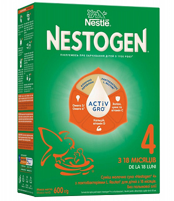 Сухая молочная смесь Nestle Nestogen для детей с 18 месяцев с лактобактериями 4 L.Reuteri 600 г
