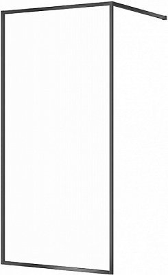 Стінка душова Cersanit Larga walk-in 100x200 профіль чорний EZZS1001172195