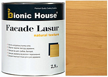 Лазур-антисептик Bionic House Facade Lasur Масляна для дерев’яних фасадів Дуб напівмат 2,8 л 2,5 кг