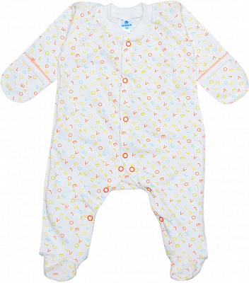 Комбинезон унисекс Minikin 0030162 р.62 салатовый с оранжевым 