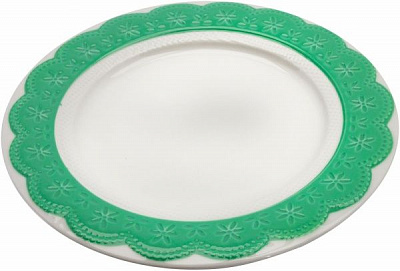 Тарілка десертна Lacy 21 см бірюзова Krauff