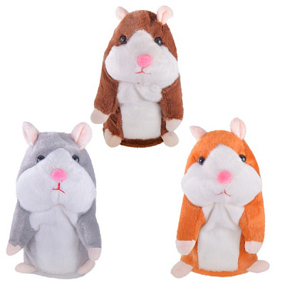 Игрушка мягкая интерактивная Shantou Хомяк повторюшка M1977