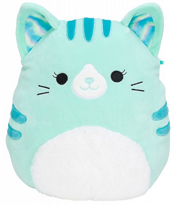 Мягкая игрушка SQUISHMALLOWS Кошечка Карина 20 см голубой с белым 6732751