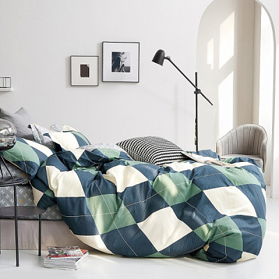 Комплект постільної білизни сімейний Порту різнокольоровий Homeline