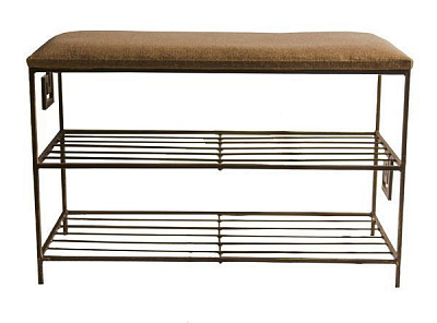 Банкетка Метал Арт Меандр коричневый 