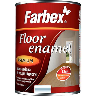 Емаль Farbex алкідна ПФ-266 червоно-коричневий глянець 0,9кг