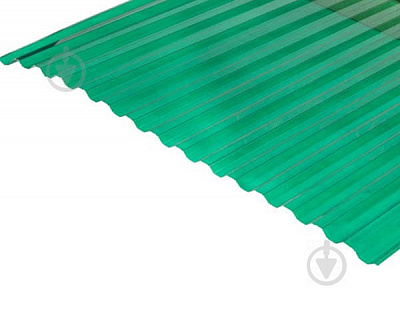 Гофрированный монолитный поликарбонат Rodeca 0,8x2000x1040 мм зеленый 