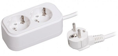 Подовжувач IEK Classic із заземленням 2 гн. білий 3 м WYP11-16-02-03-Z