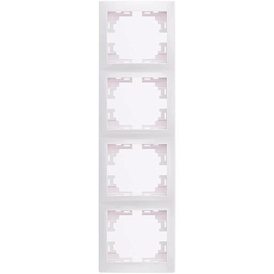 Рамка четырехместная Lezard MIRA вертикальная белый 701-0200-154