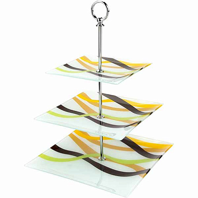 Блюдо квадратное 3-х ярусные