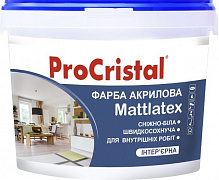 Фарба акрилова ProCristal Mattlatex ІР-232 мат білий 1л