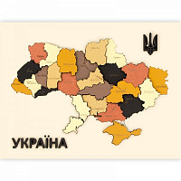 Набір для творчості Мапа України 3D кольори металіки 24,5х18,5 см Rosa Talent 