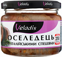 Оселедець Veladis філе в олії з італійськими спеціями 250