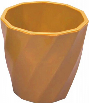 Кашпо Оранжерея для кактусів та сукулентів «Хвиля» фігурний 0,4л помаранчевий